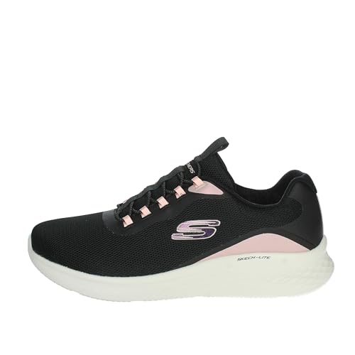 Skechers Skech-Lite Pro Glimmer Me, Zapatos Deportivos Mujer, Black Mesh/Pink Trim, 39 EU