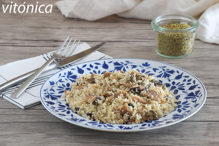 Arroz de coliflor o 'colirroz' con setas: receta saludable