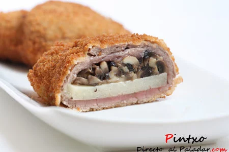 Crujiente de ternera relleno de idiazabal. Receta