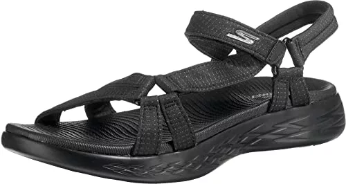 Skechers On-The-go 600 Brilliancy, Sandalias atléticas Mujer, Black, 37 EU