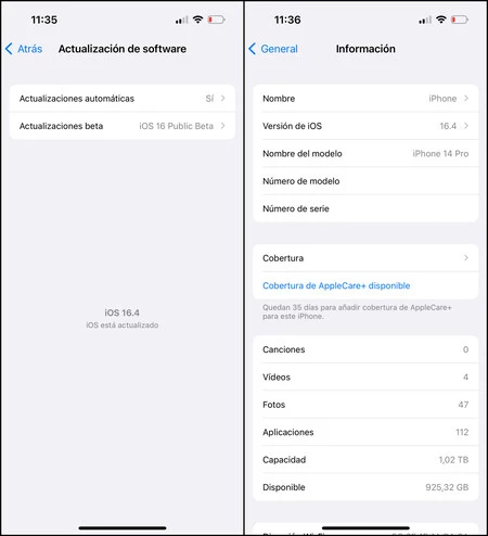 iOS 16.4のスクリーンショット