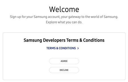 開発者アカウントを作成するための規約