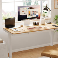 Este es de los pocos escritorios elevables que me compraría ahora mismo. Es barato, incluye tablero y viene con cajonera