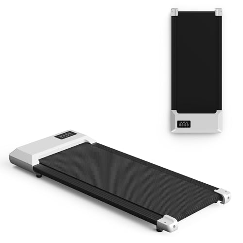 Superun Cinta de Correr Escritorio, 1845W Cinta de Andar con Remoto Control y Pantalla LCD para Casa u Oficina, Caminadora MAX 134KG, Máquina de Correr Compacto, Walkiing Pad 6KM/H Bajo Ruido