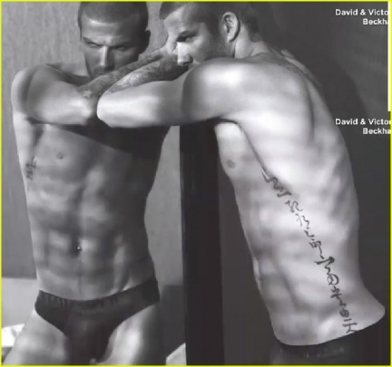 David Beckham vuelve a posar ligero de ropa