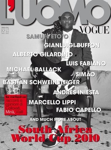 Samuel Eto'o portada de L' Uomo Vogue