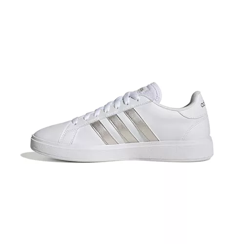 adidas Grand Td Lifestyle Court Casual Shoes, Zapatillas Mujer, Cloud White Platinum Cloud White, 41 1/3 EU