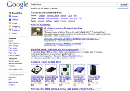 Los resultados de Shopping se integran en la búsqueda normal de Google.
