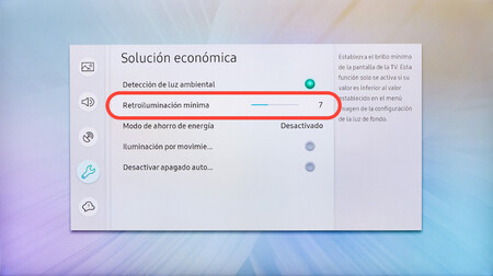 brillo mínimo