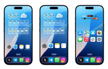 iOS 18 Home Screen with Widgets