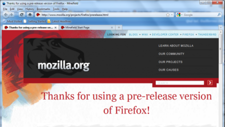 Firefox listo para soportar las transparencias de Aero