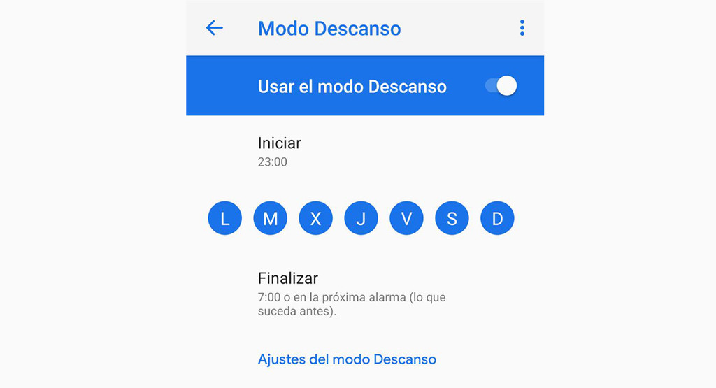 Cómo configurar el Modo Descanso de Android para que se active solo ciertos días