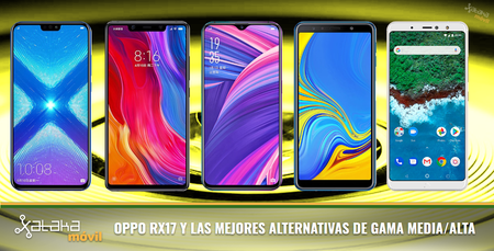 Comparativa OPPO RX17 Pro y OPPO RX17 Neo frente a otros smartphones de gama media/alta