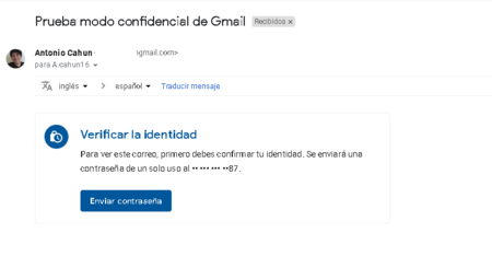 gmail nuevo modo confidencial