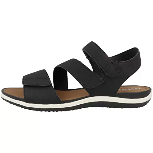 Geox D Sandal Vega, Sandalia Mujer, Negro, 42 EU