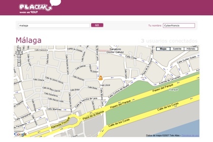 Placeak, chateando con otros usuarios de la misma geolocalización