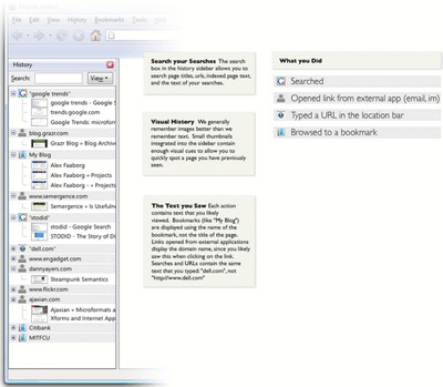 Historial de Firefox 3.0