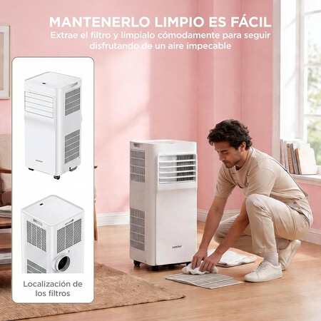 COMFEE Pingüino Aire Acondicionado Portátil 3 en 1 | 7000 BTU/1800 Frigorías Con App + Mando a Distancia | Climatizador y Deshumidificador | Bajo Consumo |...