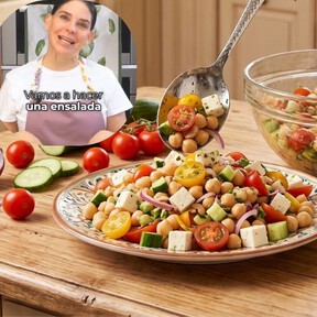 Con una lata de garbanzos, prepara esta ensalada estilo Zahie Téllez: rápida, nutritiva y llena de color 