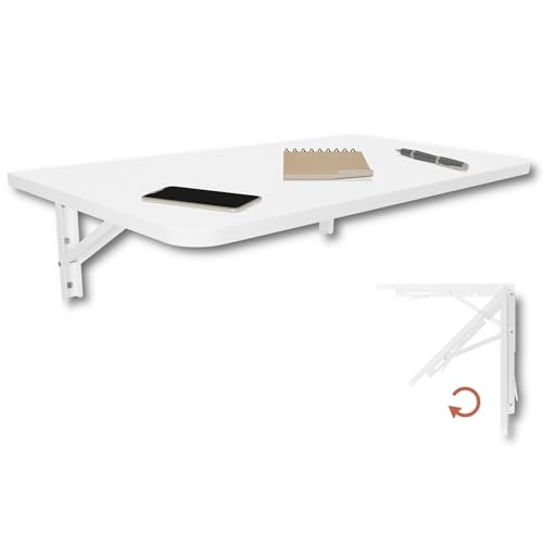 Mesa plegable de pared, 70 x 40 cm con esquinas redondeadas