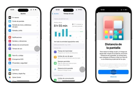 iPhoneの画面の距離