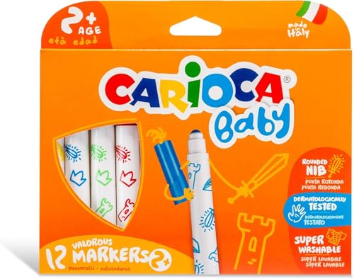 Rotulador carioca baby 2 años caja 12 colores surtidos