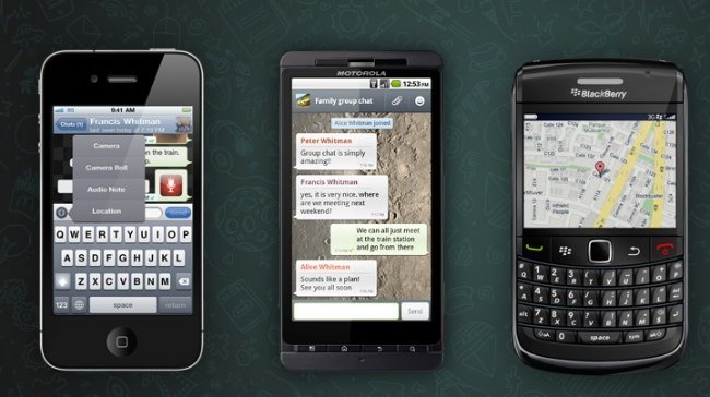 whatsapp iphone android blackberry