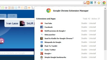 Gestiona las extensiones y las pestañas que tienes abiertas en Chrome con Extension Manager
