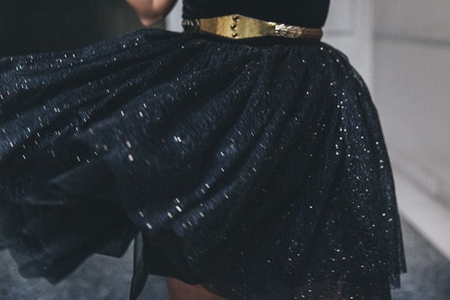 Black Swang Maje Rivera Dress Tulle Dress Ballerina Inspiration Party Look Outfit Collage Vintage Street Style 69 790x527