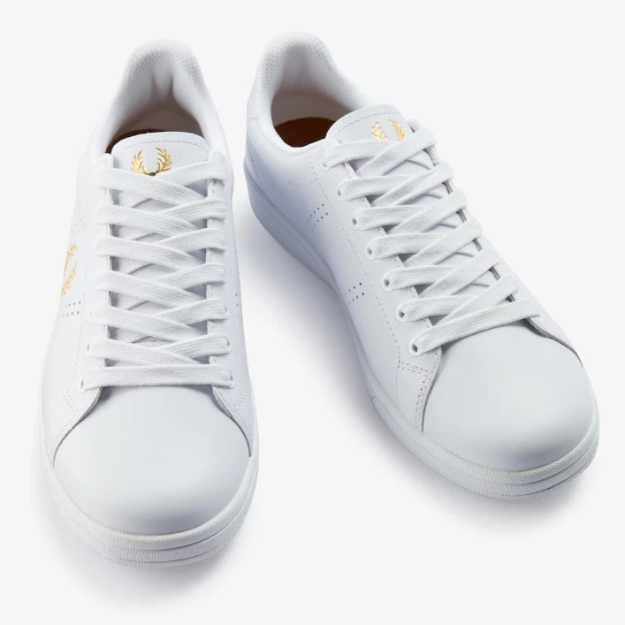 Fred Perry Zapatillas de piel unisex B721 Leather con cordones y logo