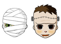 Máscaras de Halloween para imprimir