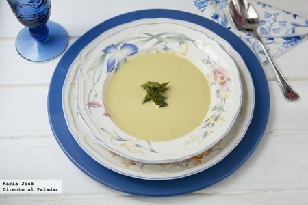 Crema de espárragos verdes. Receta con Thermomix