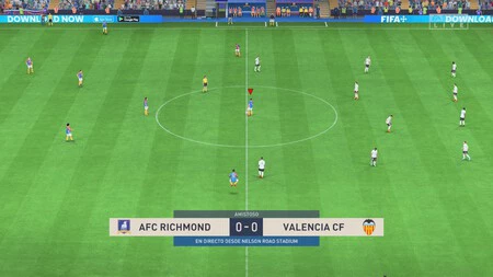 AFCリッチモンドの架空のスタジアム、ネルソンロードで試合が始まろうとしています。