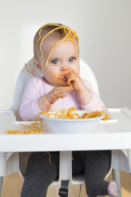 Bebe Manchado De Spaguetti