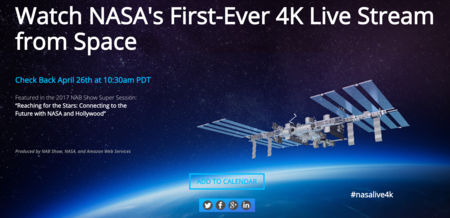 La resolución en 4K llega al espacio para hacer historia en la primera emisión en directo de este tipo