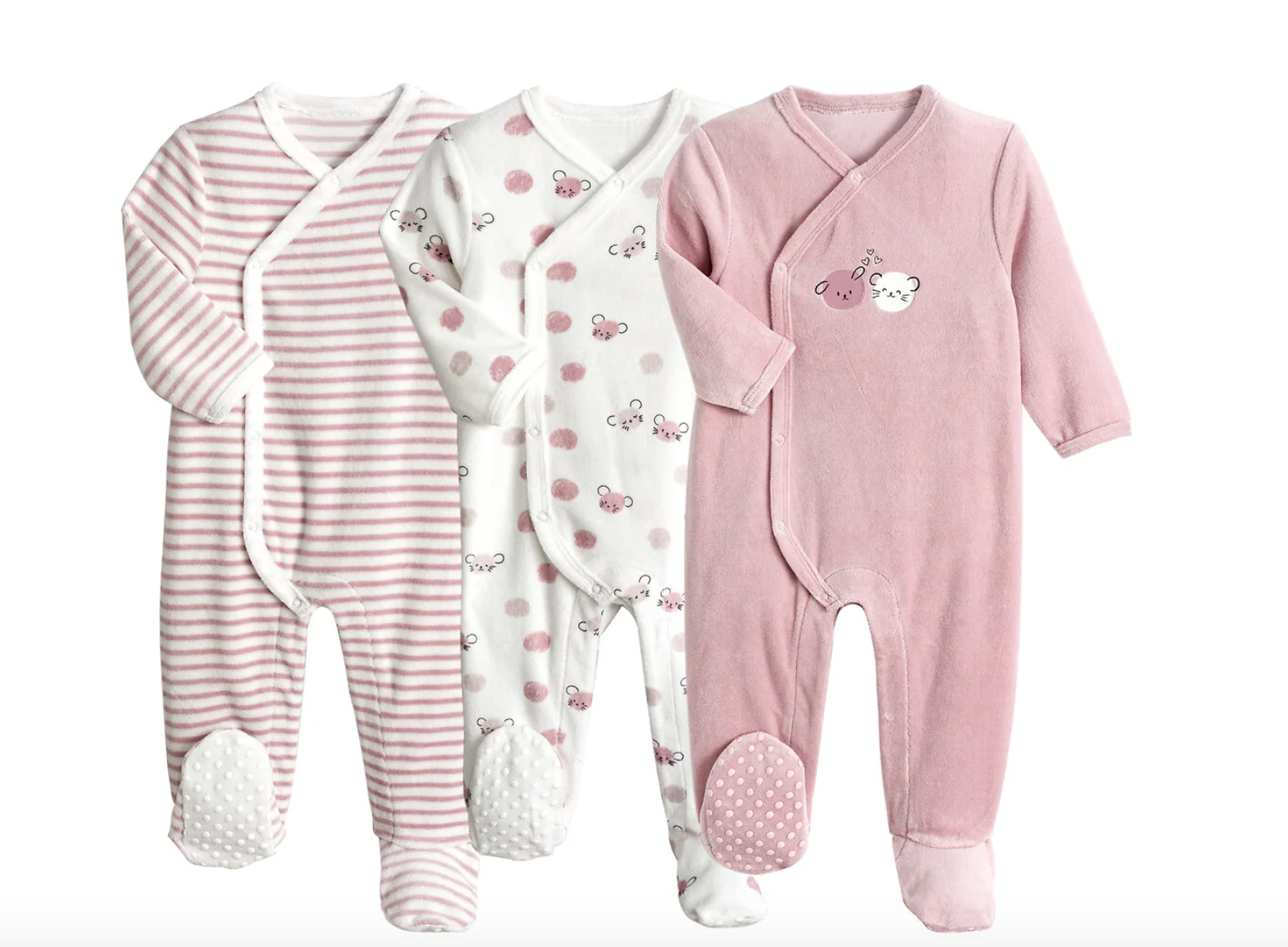 Lote de 3 pijamas de terciopelo