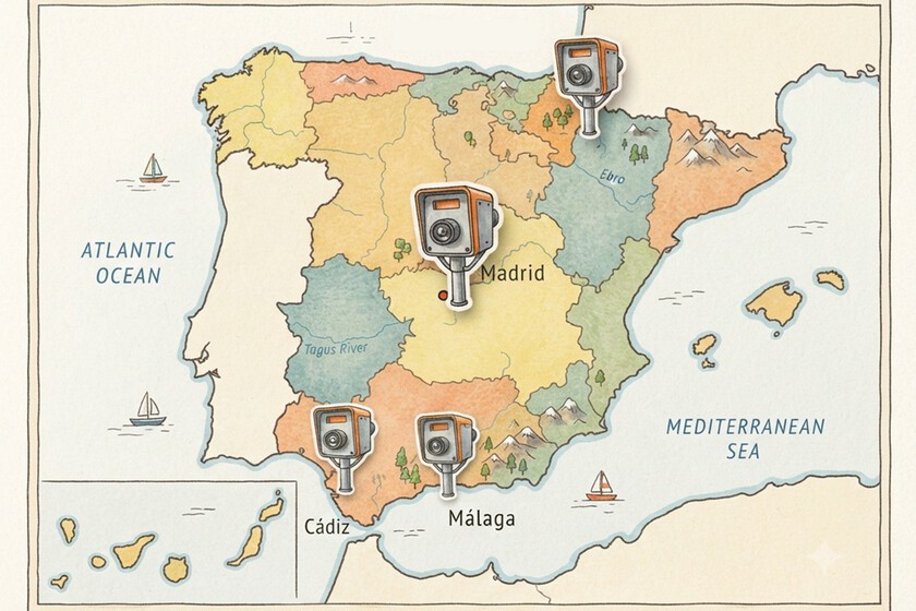 El mapa de los radares en España: este es el punto que concentra más multas