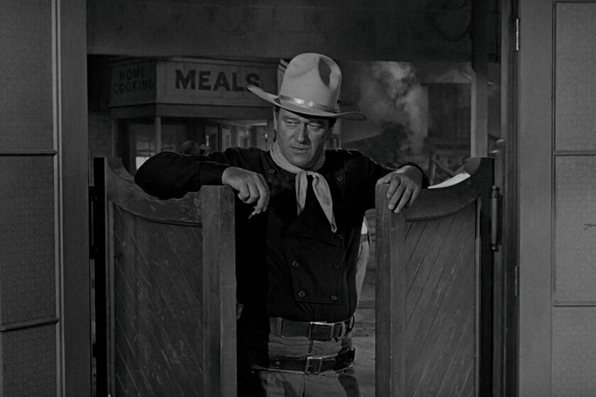 John Wayne en un escena de la película