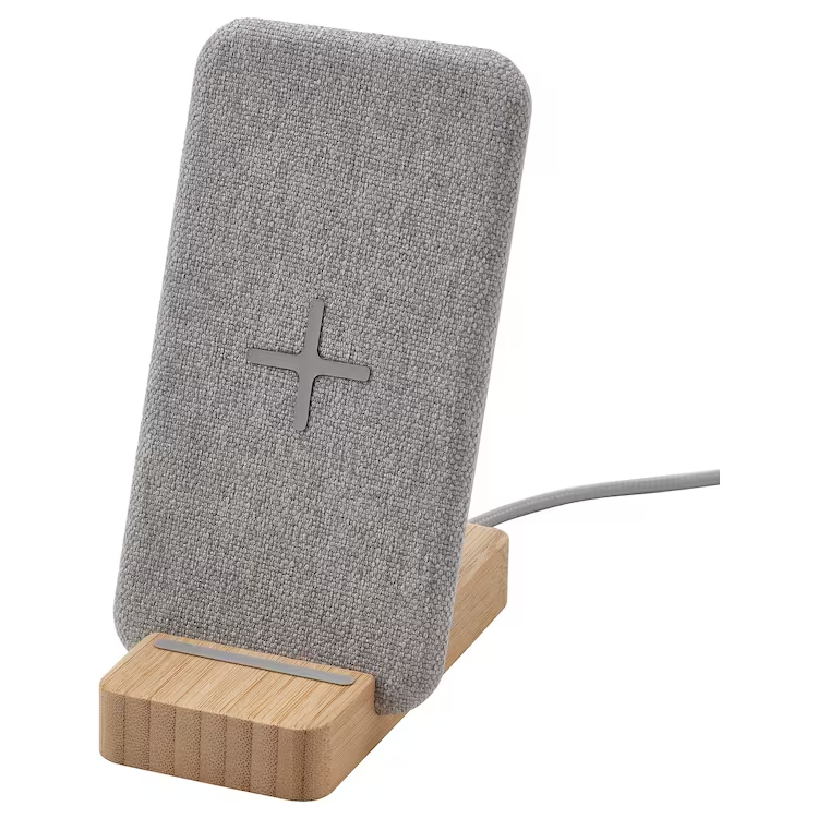 NORDMÄRKE, cargador inalámbrico, bambú