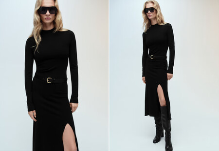 Vestido negro de Mango en rebajas