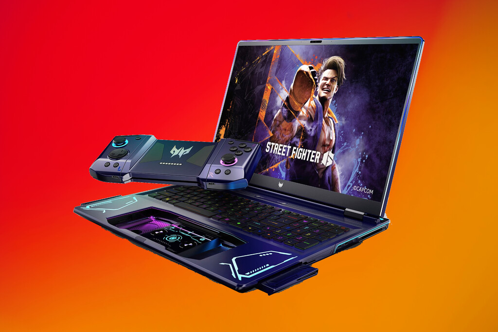 Acer presenta Project DualPlay, un singular concepto en el que el portátil integra unos mandos desmontables 