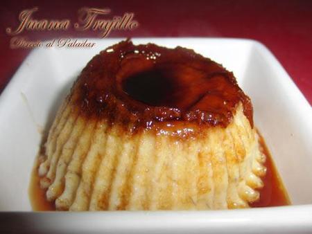 Flan de plátano. Receta de postre