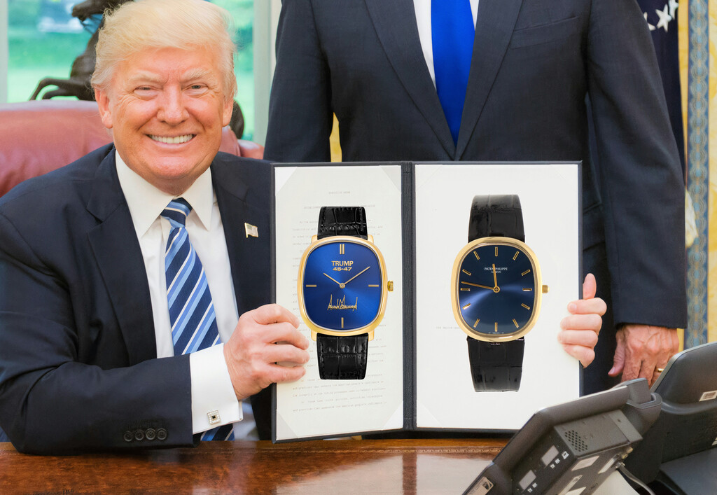 Dicen que la imitación es la forma más sincera de admiración. Si eso es cierto, por su línea de relojes, Donald Trump debe admirar mucho a Rolex y Patek Philippe 