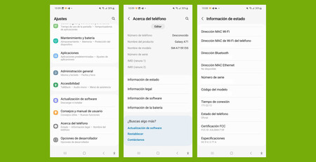 Android tiempo encendido uptime One UI