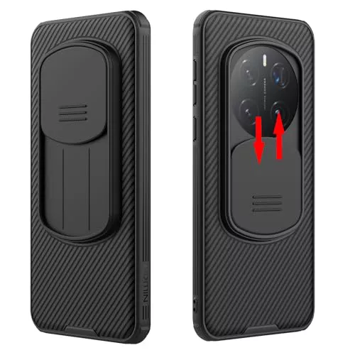 teroxa Honor Magic 7 Pro - Funda con funda para cámara, esquinas de airbag a prueba de golpes, funda protectora deslizante para lente Magic7 Pro (negro)