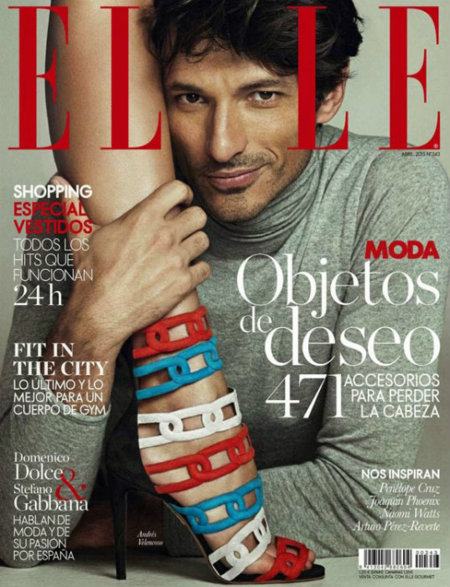 Andrés Velencoso se convierte en el primer hombre en protagonizar una portada de Elle España