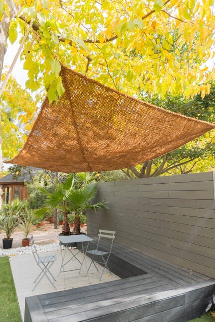 Toldo vela de fibras naturales