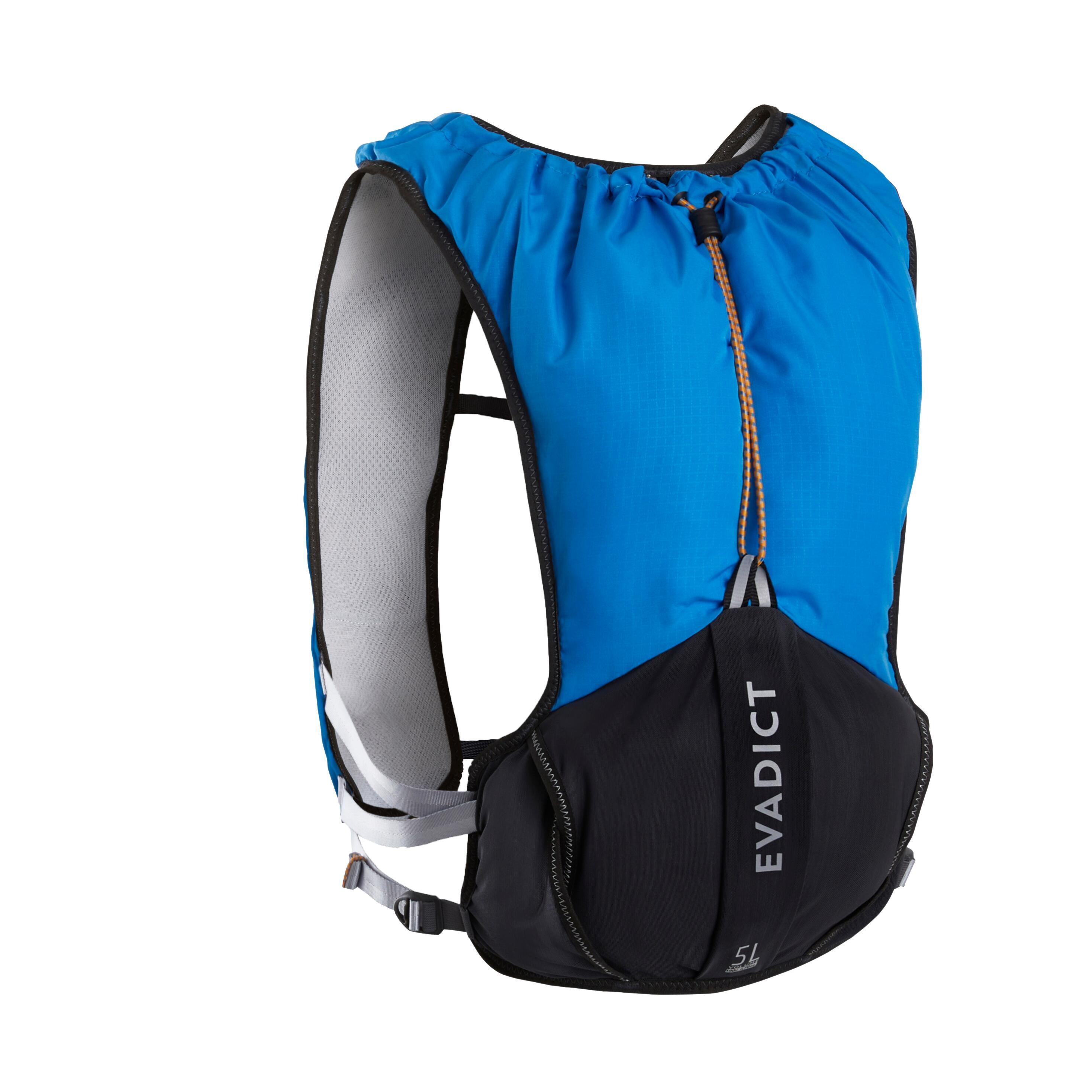 Mochila hidratación trail running 5L Evadict azul
