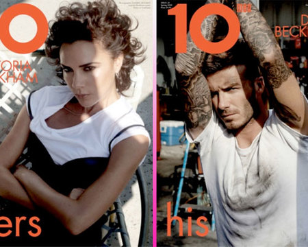David y Victoria Beckham, pareja de portada en 10 Magazine