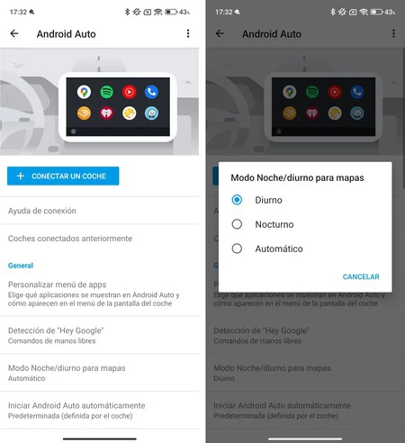 Android Auto Modo Noche Dia